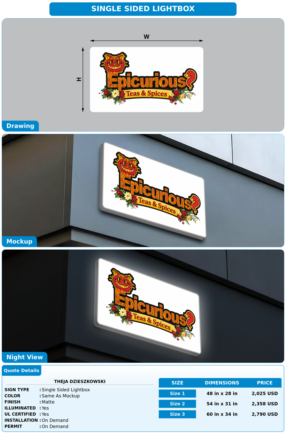 CUSTOM MOCKUP SIGN FOR Theja Dzieszkowski