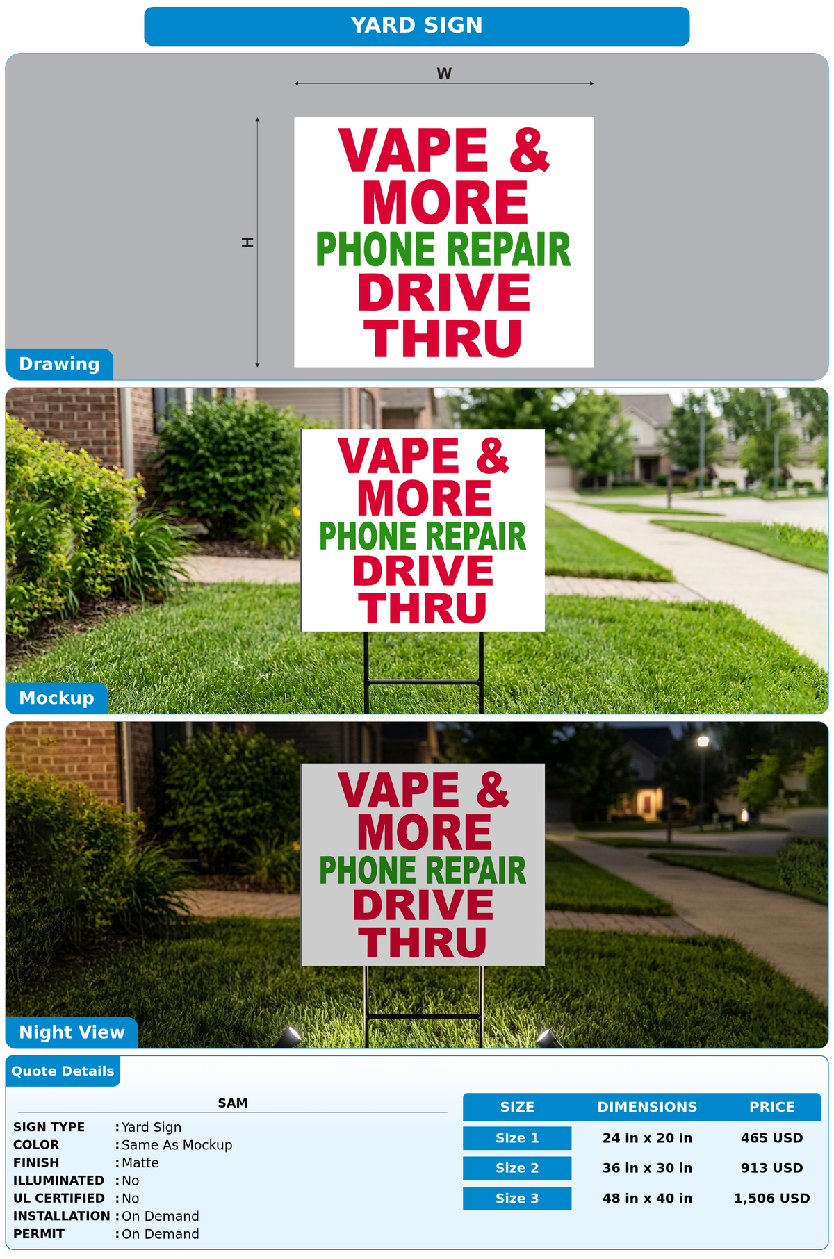 CUSTOM MOCKUP SIGN FOR Sam