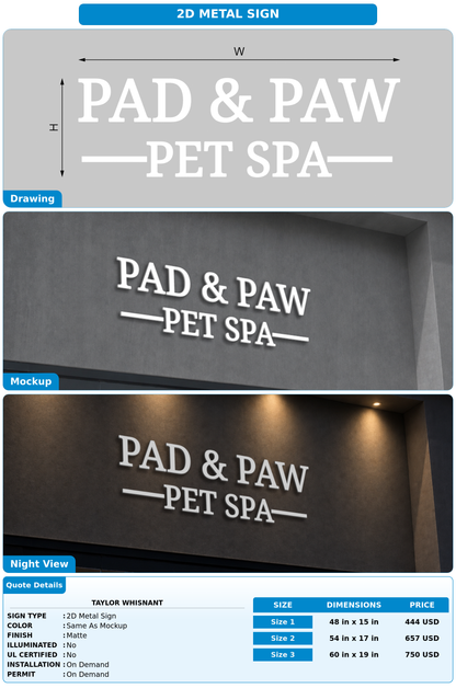 CUSTOM MOCKUP SIGN FOR Taylor Whisnant