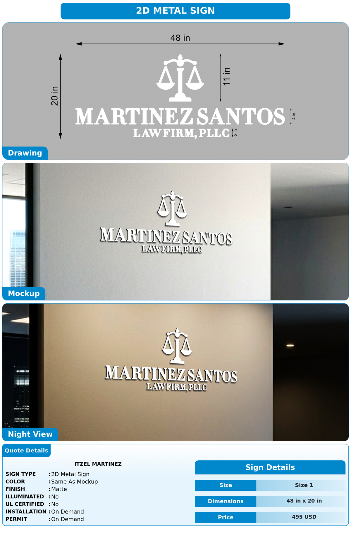 CUSTOM MOCKUP SIGN FOR Itzel Martinez