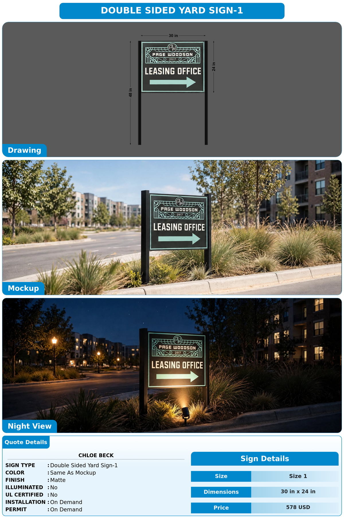 CUSTOM MOCKUP SIGN FOR Chloe Beck
