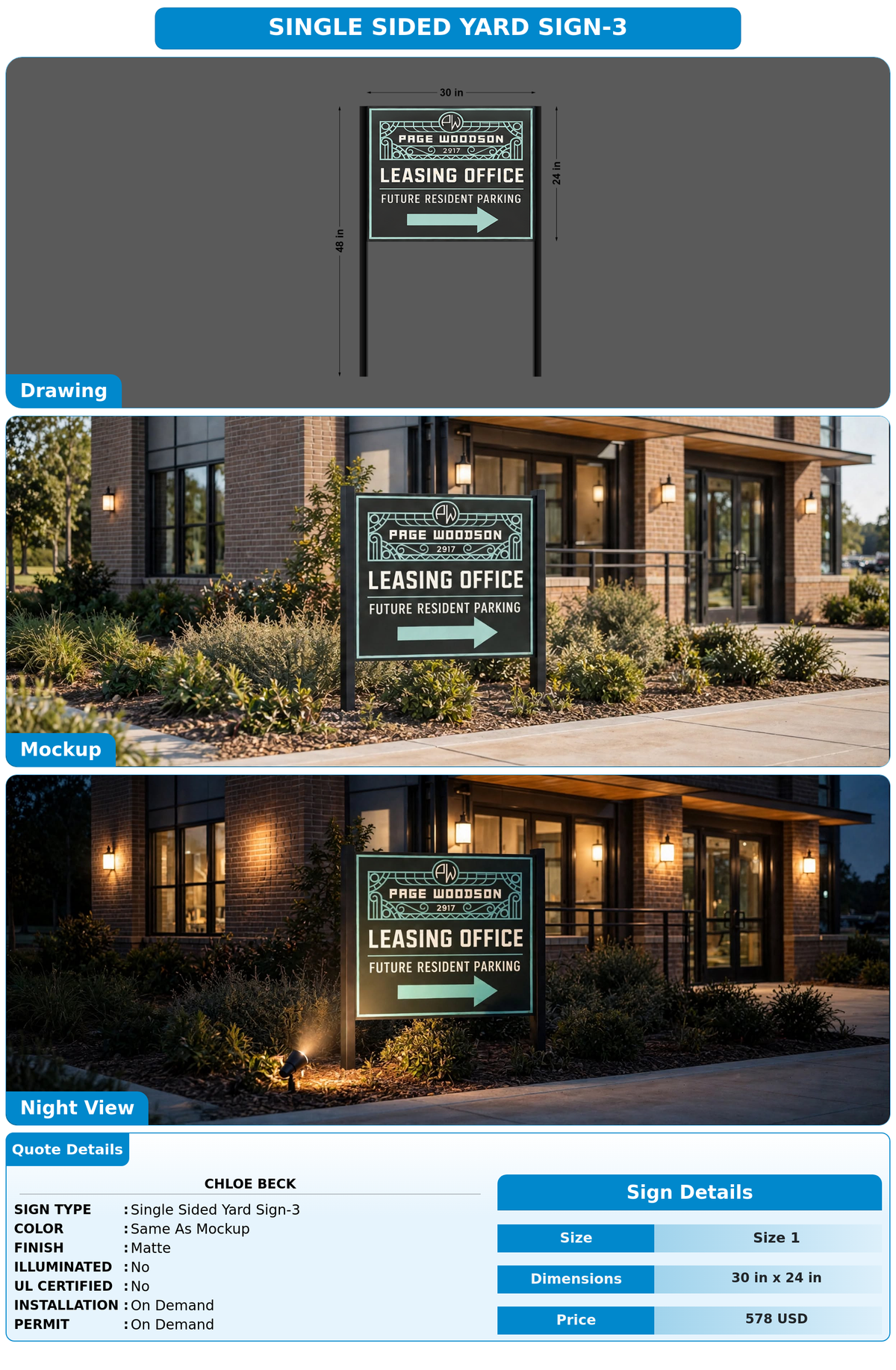 CUSTOM MOCKUP SIGN FOR Chloe Beck