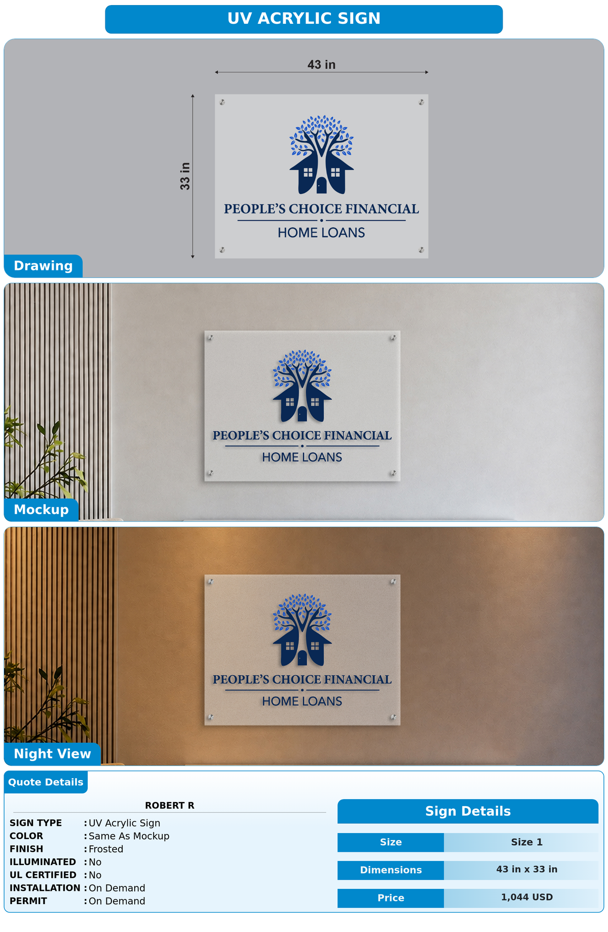 CUSTOM MOCKUP SIGN FOR Robert R
