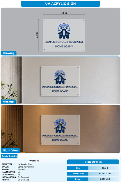 CUSTOM MOCKUP SIGN FOR Robert R