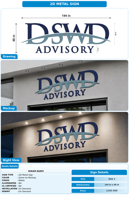 CUSTOM MOCKUP SIGN FOR Miriam Barry