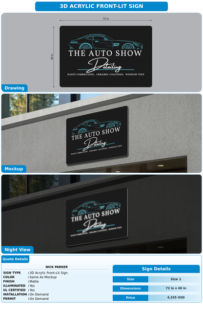 CUSTOM MOCKUP SIGN FOR Nick Parker