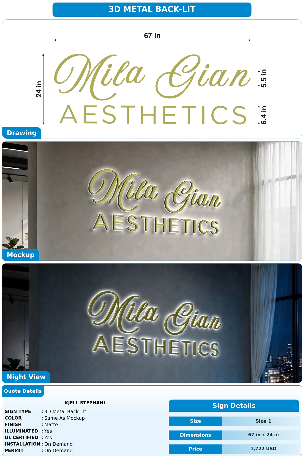 CUSTOM MOCKUP SIGN FOR Kjell Stephani
