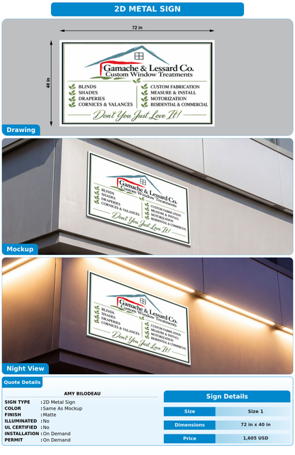 CUSTOM MOCKUP SIGN FOR Amy Bilodeau