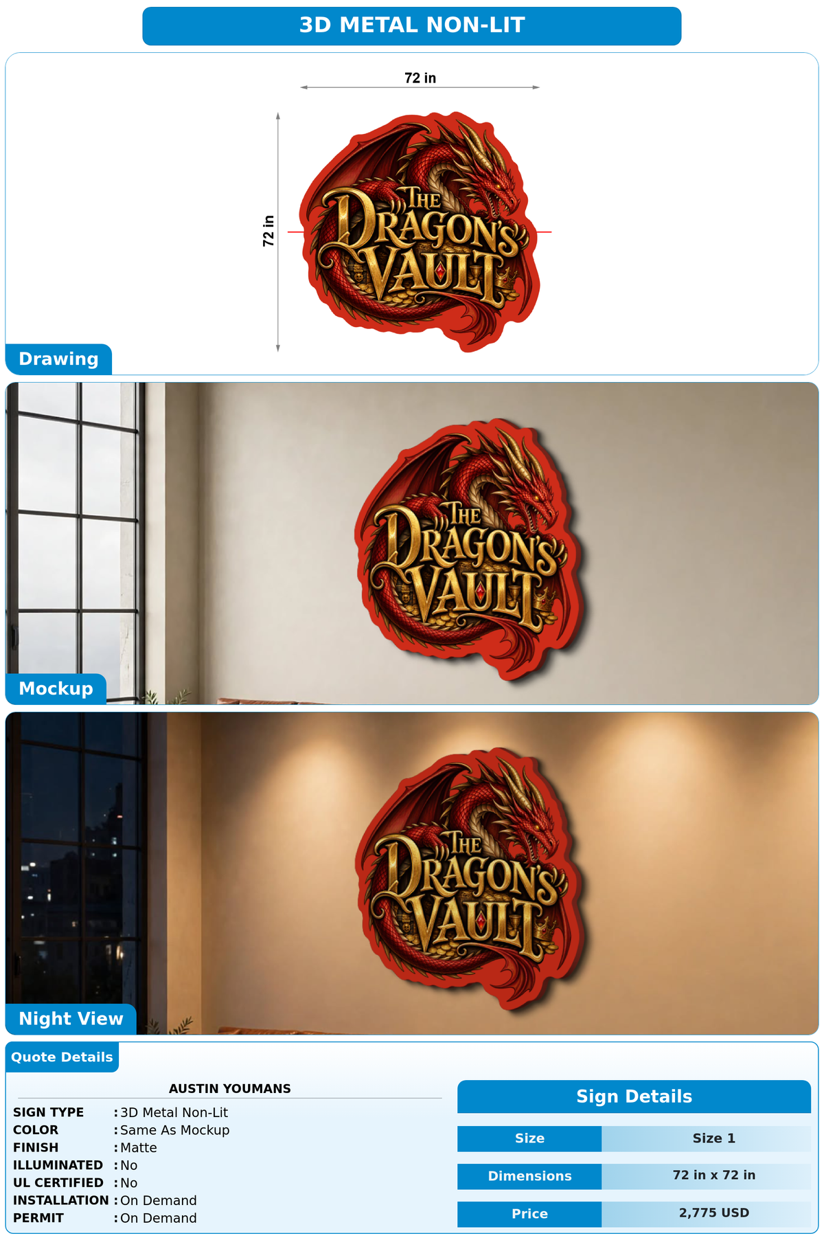 CUSTOM MOCKUP SIGN FOR Austin Youmans
