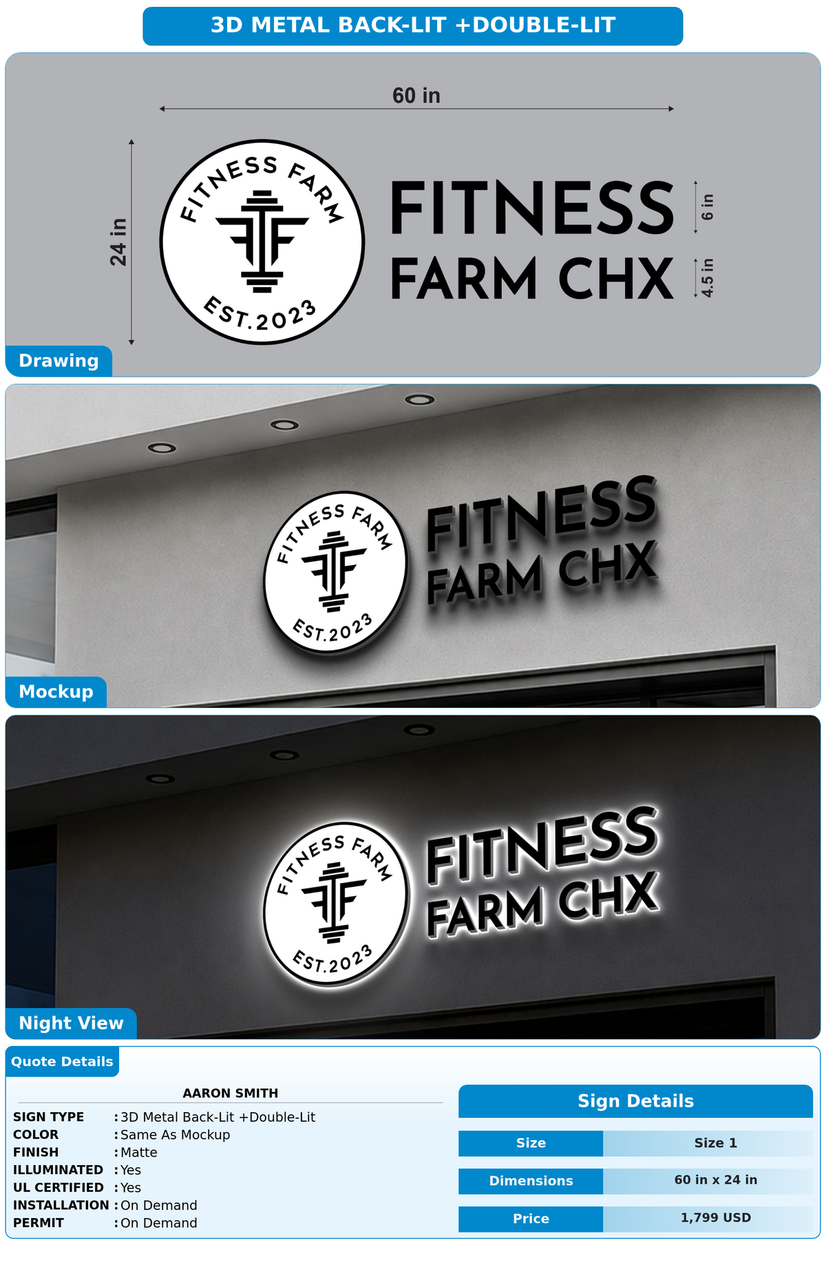 CUSTOM MOCKUP SIGN FOR Aaron Smith