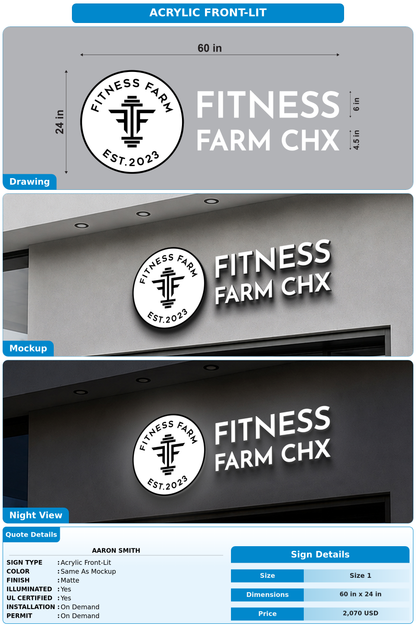 CUSTOM MOCKUP SIGN FOR Aaron Smith