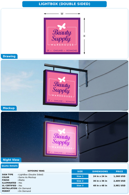 CUSTOM MOCKUP SIGN FOR Soyoung Yang