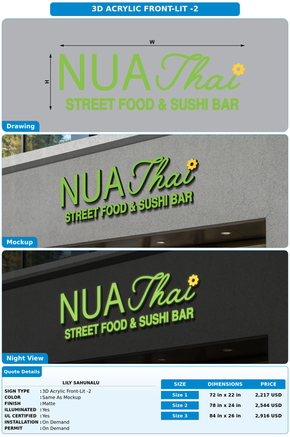 CUSTOM MOCKUP SIGN FOR Lily Sahunalu
