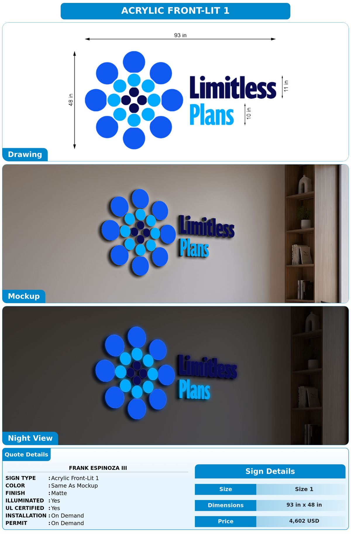 CUSTOM MOCKUP SIGN FOR Frank Espinoza III