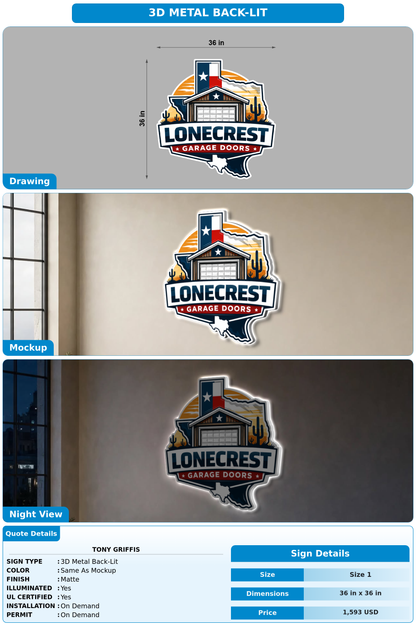 CUSTOM MOCKUP SIGN FOR Tony Griffis