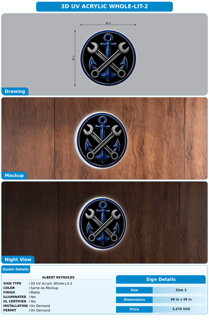 CUSTOM MOCKUP SIGN FOR Albert Reynolds