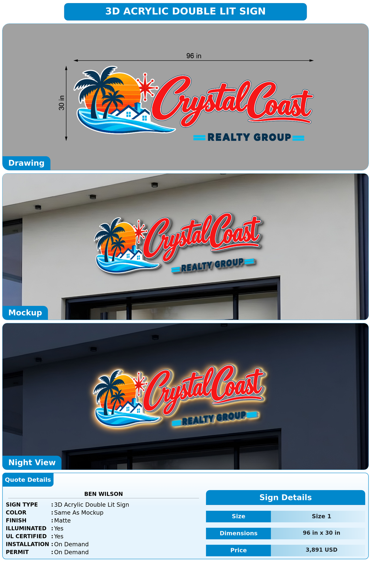 CUSTOM MOCKUP SIGN FOR Ben Wilson