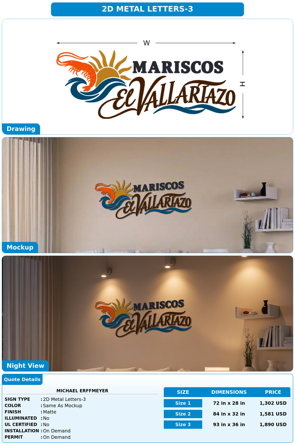 CUSTOM MOCKUP SIGN FOR Michael Erffmeyer