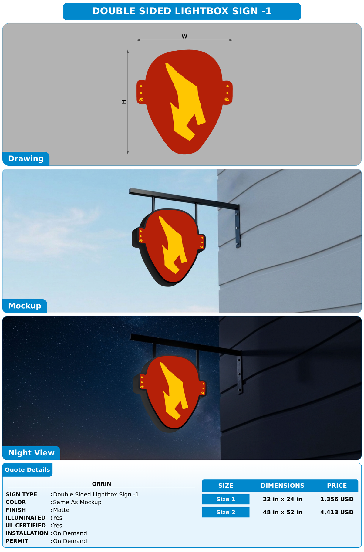 CUSTOM MOCKUP SIGN FOR Orrin