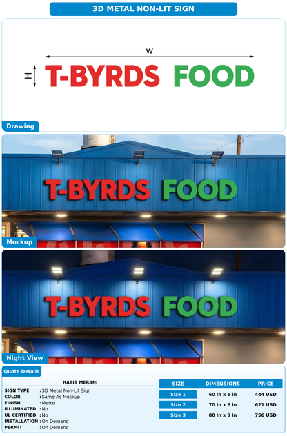 CUSTOM MOCKUP SIGN FOR Habib merani