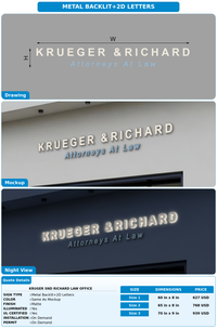 CUSTOM MOCKUP SIGN FOR Kruger snd Richard Law Office