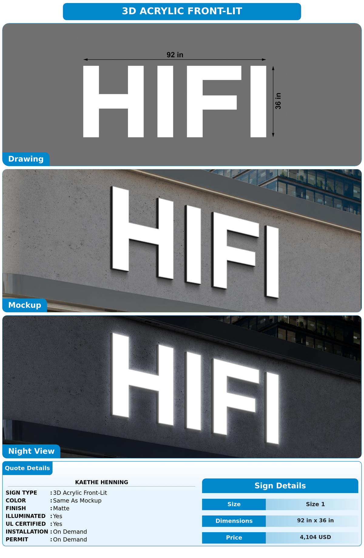 CUSTOM MOCKUP SIGN FOR Kaethe Henning