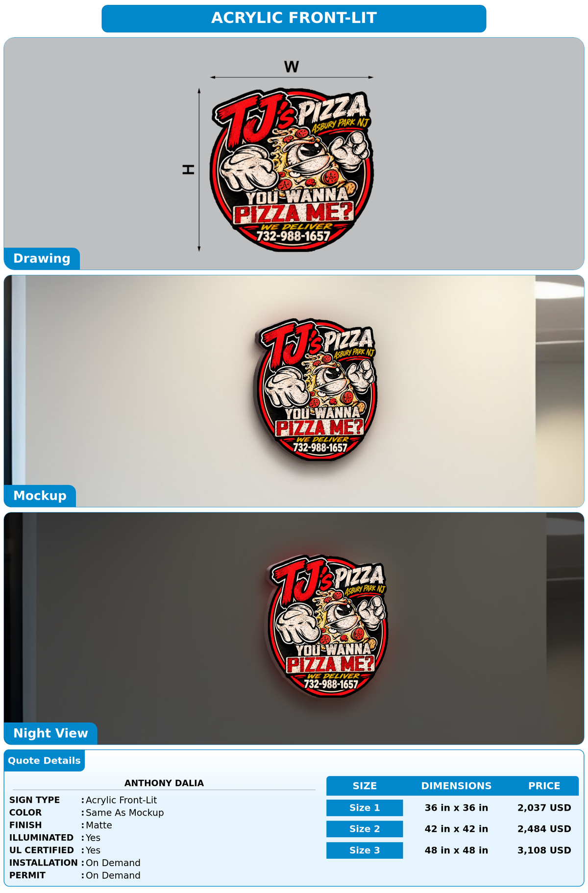 CUSTOM MOCKUP SIGN FOR Anthony Dalia