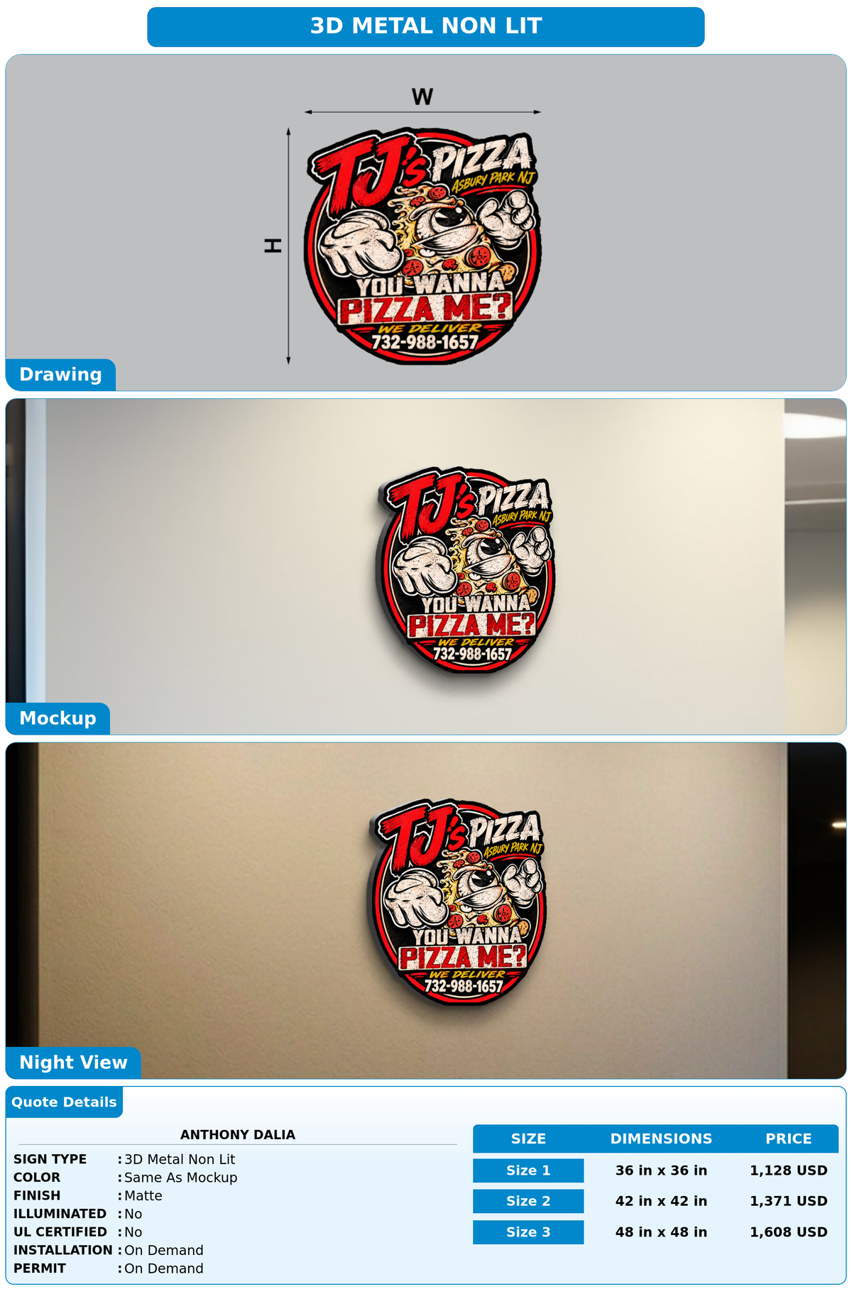 CUSTOM MOCKUP SIGN FOR Anthony Dalia