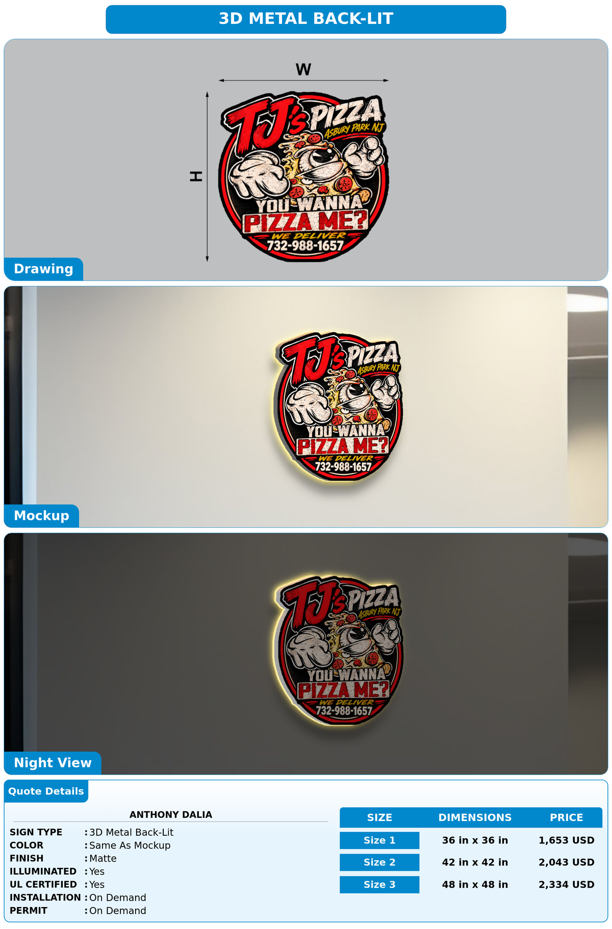 CUSTOM MOCKUP SIGN FOR Anthony Dalia