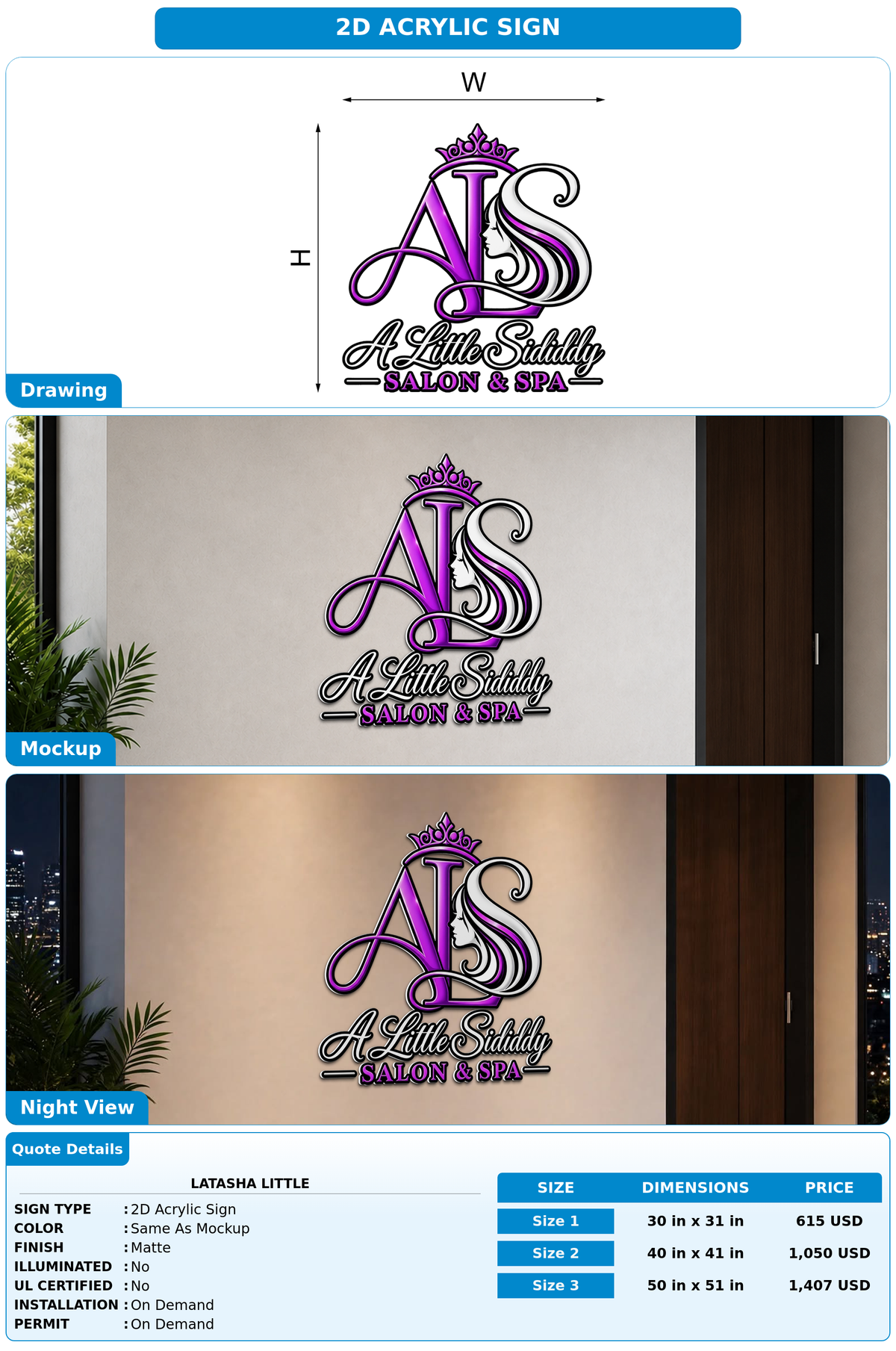 CUSTOM MOCKUP SIGN FOR LaTasha Little
