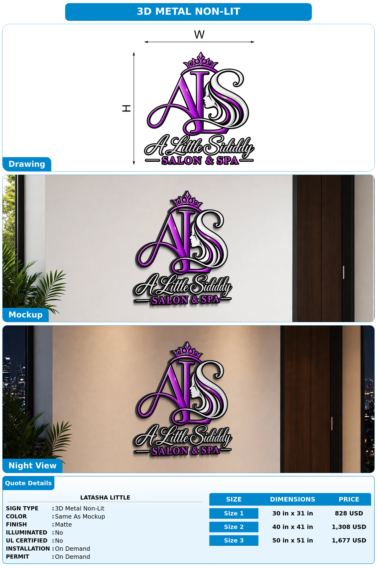 CUSTOM MOCKUP SIGN FOR LaTasha Little