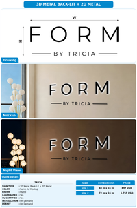 CUSTOM MOCKUP SIGN FOR Tricia