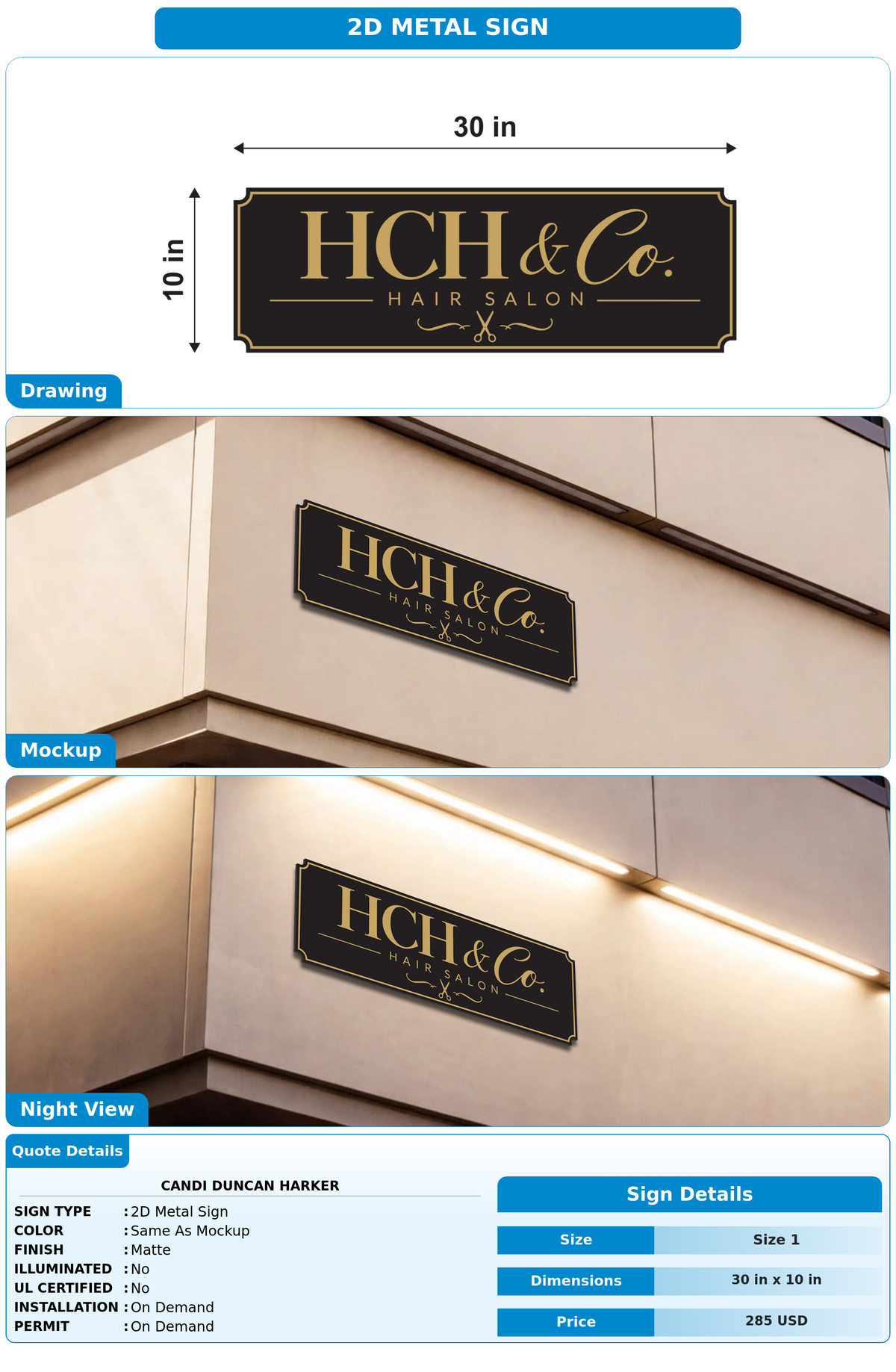 CUSTOM MOCKUP SIGN FOR Candi Duncan Harker