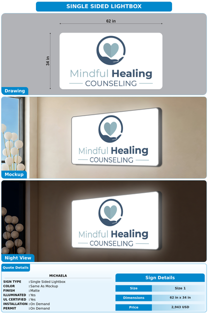 CUSTOM MOCKUP SIGN FOR Michaela