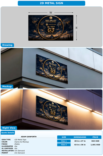 CUSTOM MOCKUP SIGN FOR Adam Gainforth