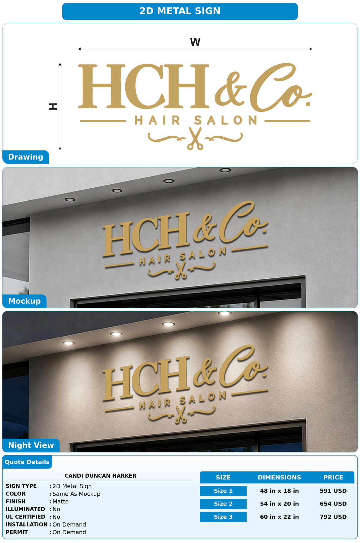 CUSTOM MOCKUP SIGN FOR Candi Duncan Harker