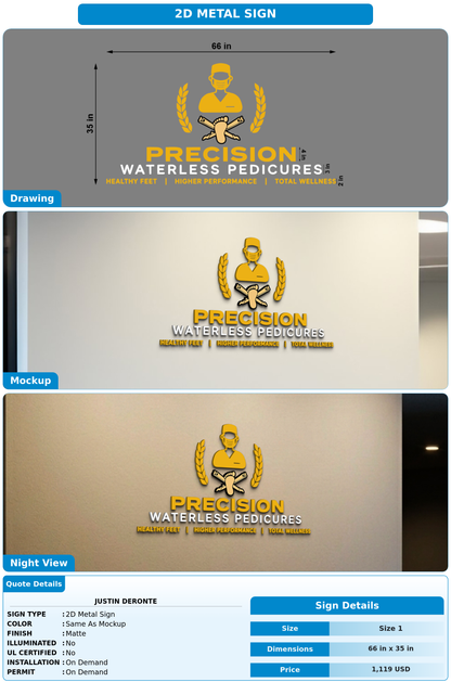 CUSTOM MOCKUP SIGN FOR Justin Deronte