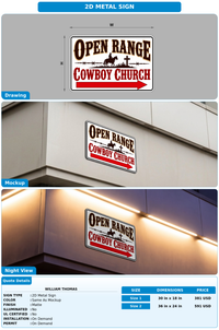 CUSTOM MOCKUP SIGN FOR William Thomas