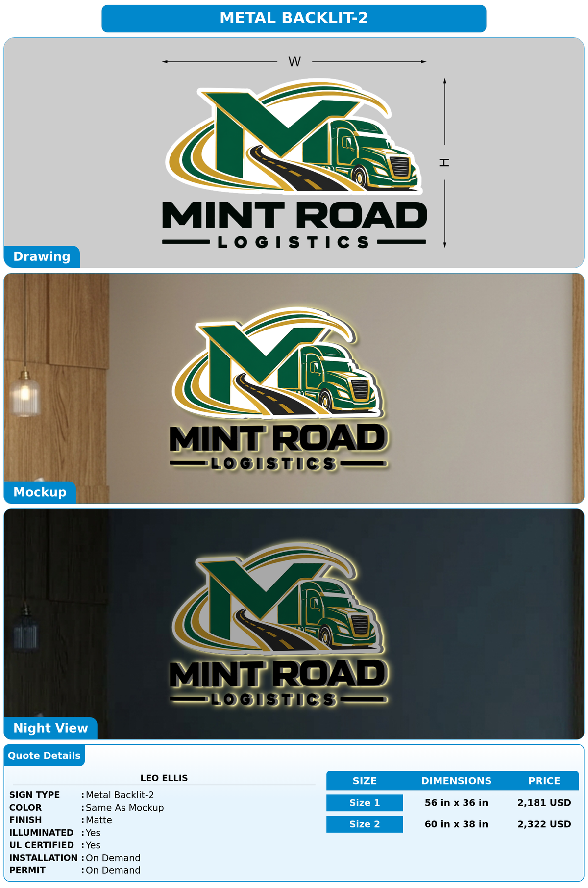 CUSTOM MOCKUP SIGN FOR Leo ellis