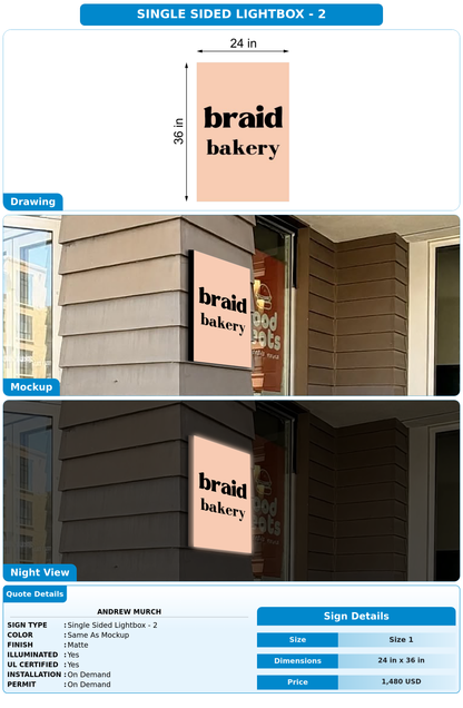 CUSTOM MOCKUP SIGN FOR Andrew Murch