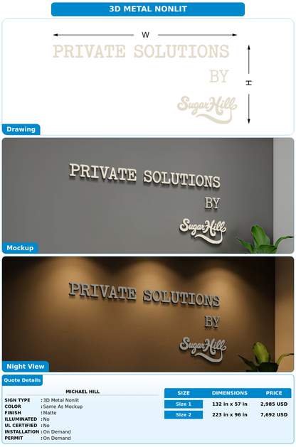 CUSTOM MOCKUP SIGN FOR Michael hill