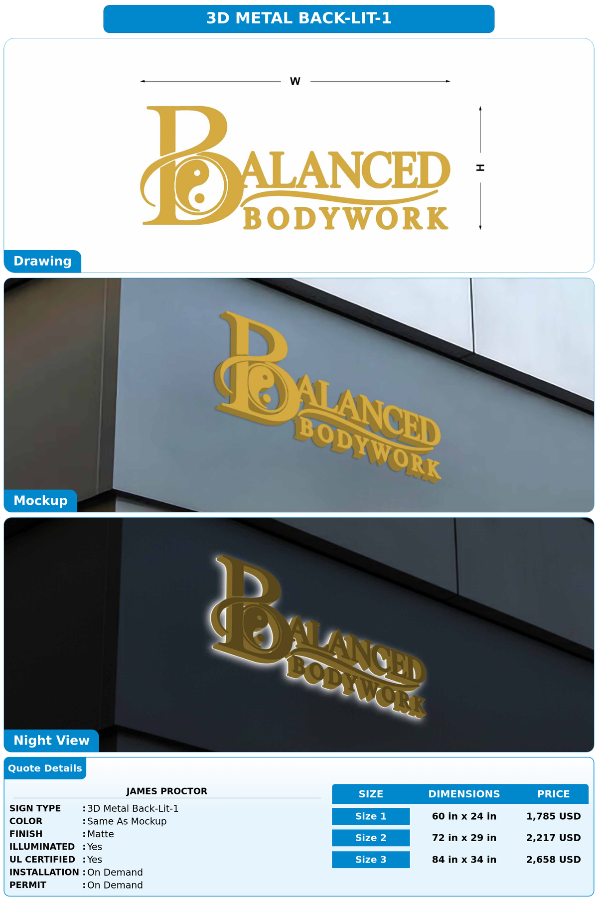 CUSTOM MOCKUP SIGN FOR James Proctor
