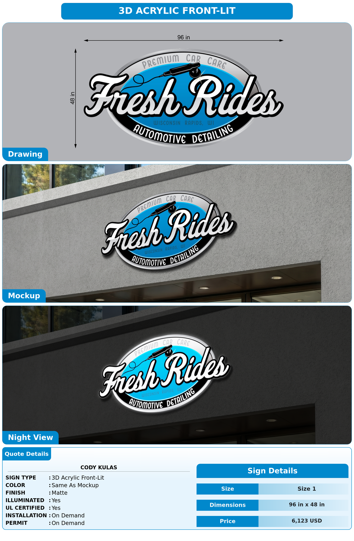 CUSTOM MOCKUP SIGN FOR Cody Kulas