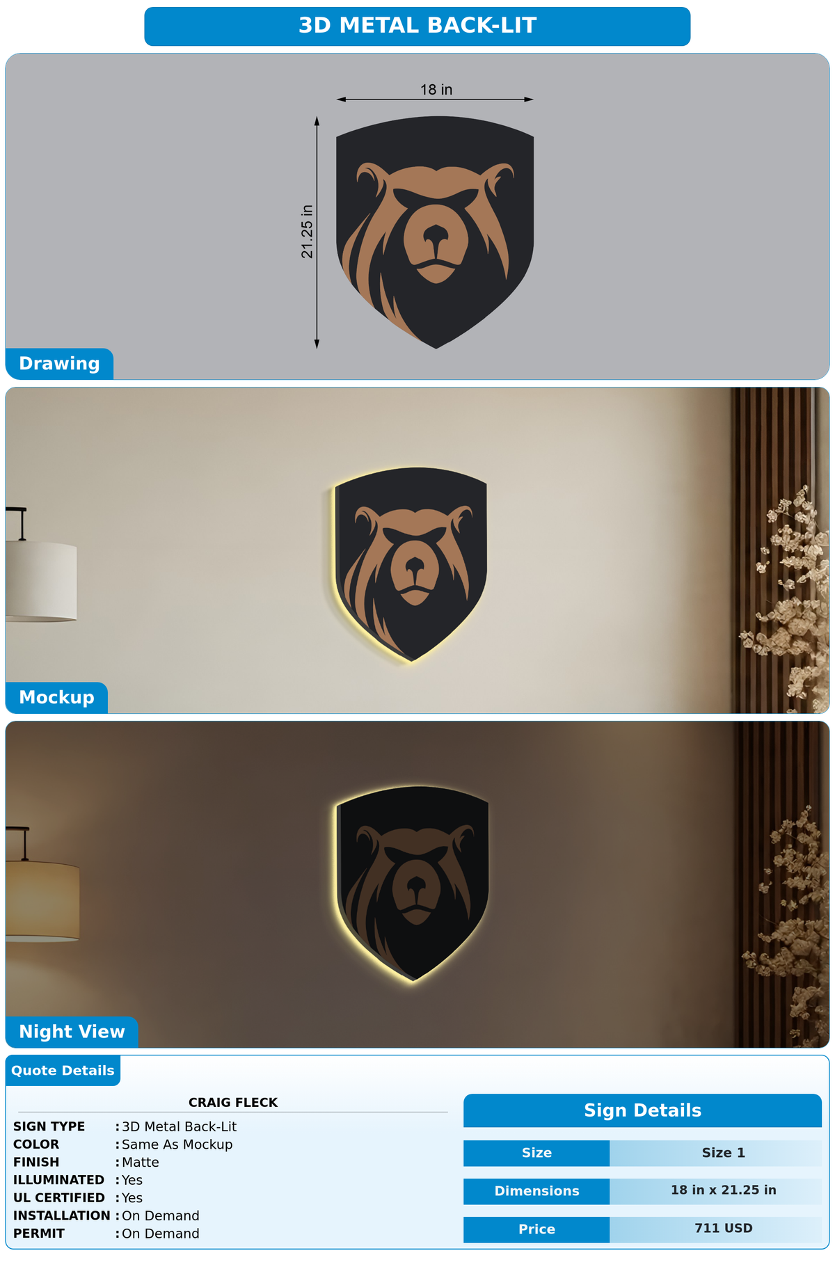 CUSTOM MOCKUP SIGN FOR Craig Fleck