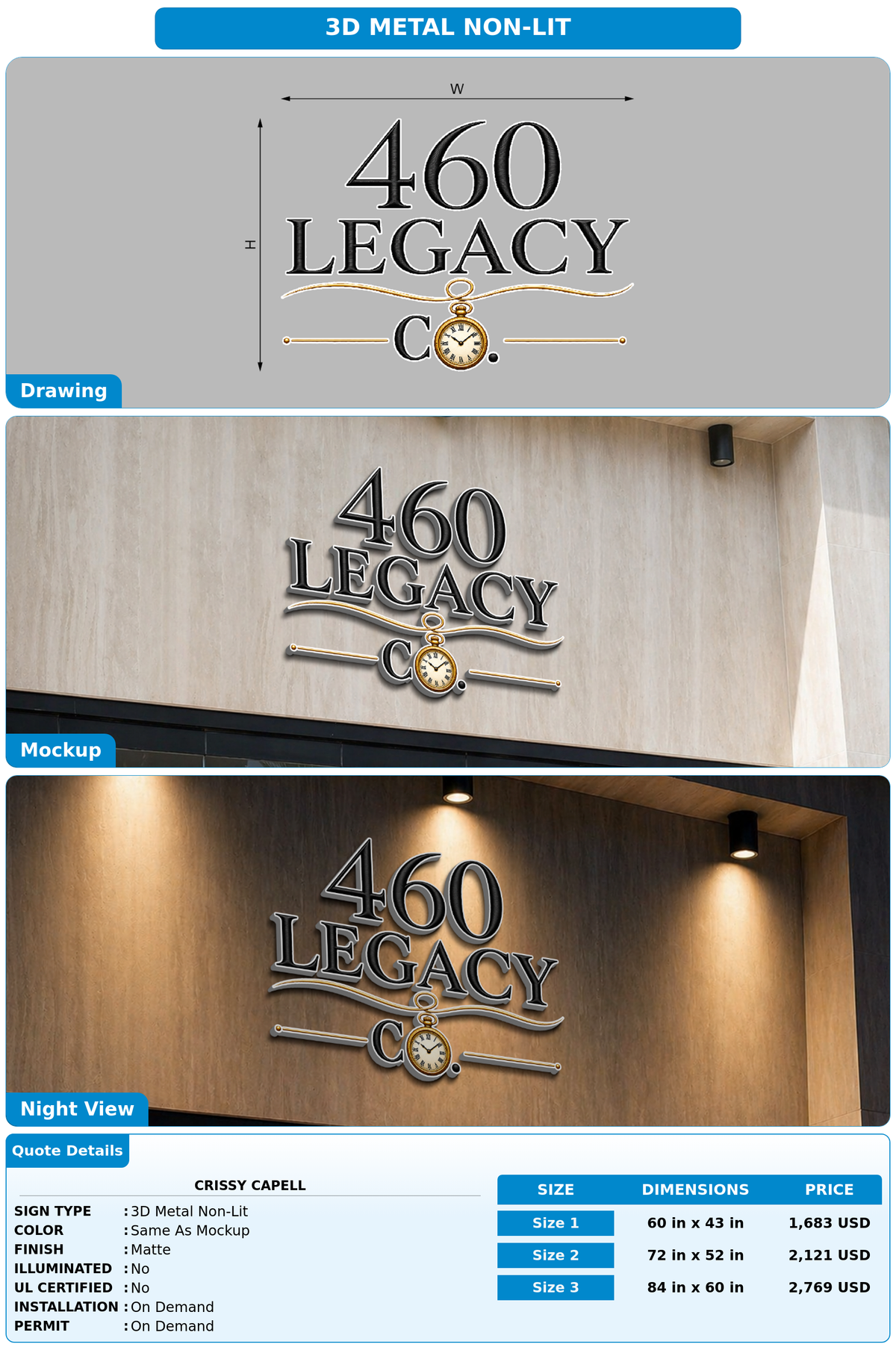 CUSTOM MOCKUP SIGN FOR Crissy Capell