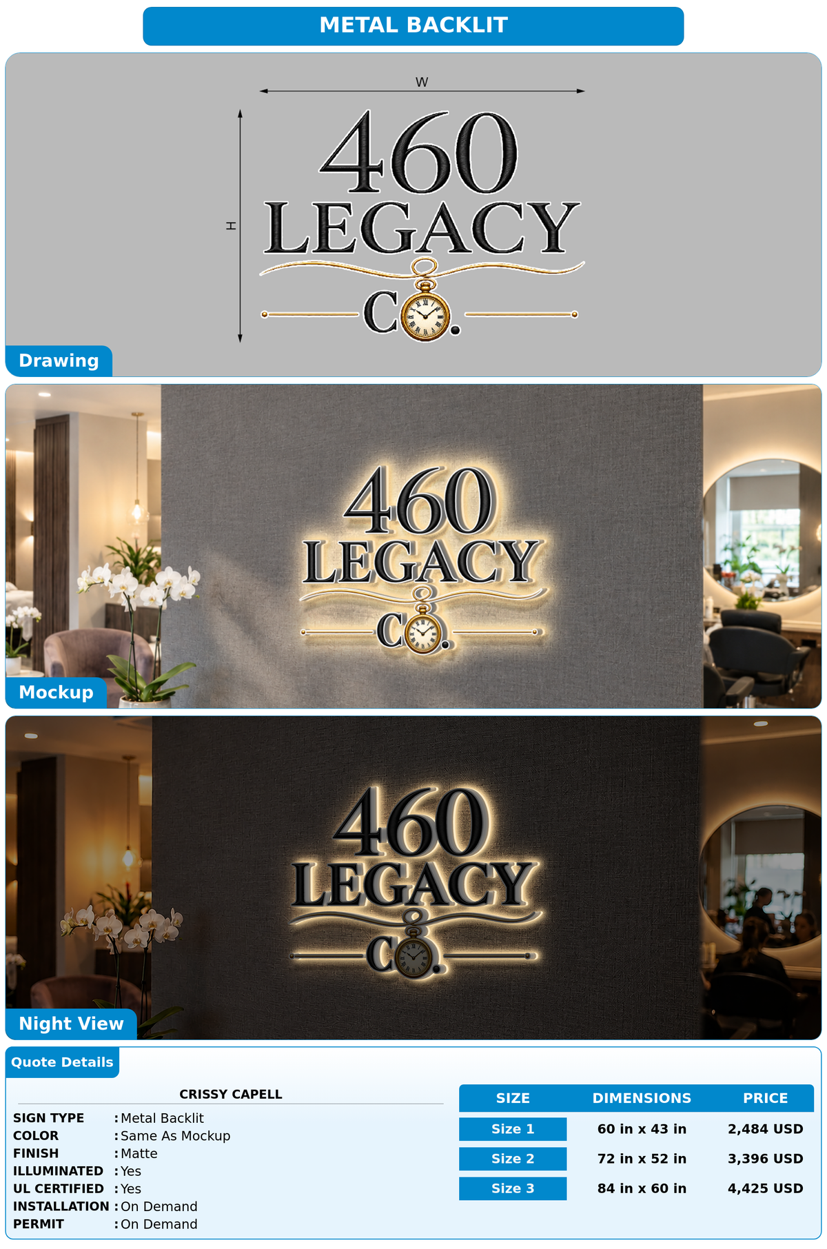 CUSTOM MOCKUP SIGN FOR Crissy Capell