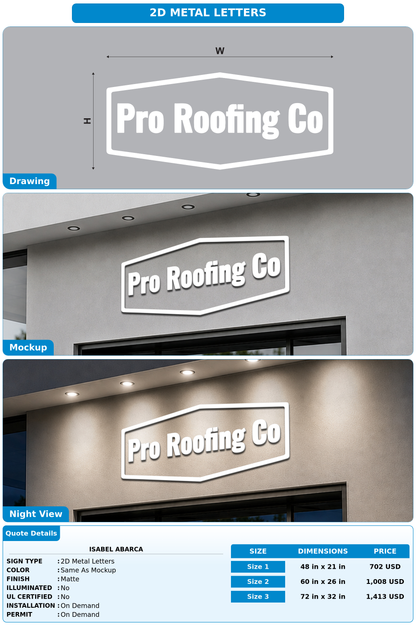 CUSTOM MOCKUP SIGN FOR Isabel abarca