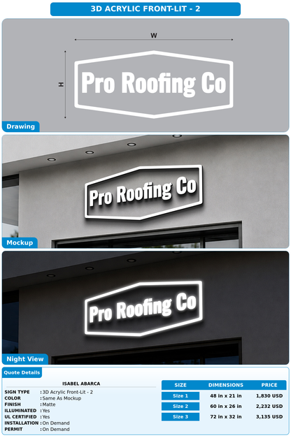 CUSTOM MOCKUP SIGN FOR Isabel abarca
