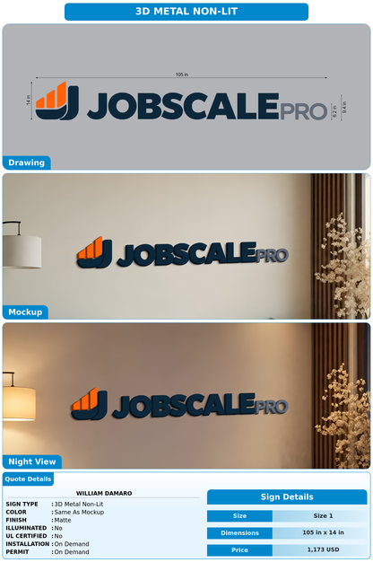 CUSTOM MOCKUP SIGN FOR William DAmaro