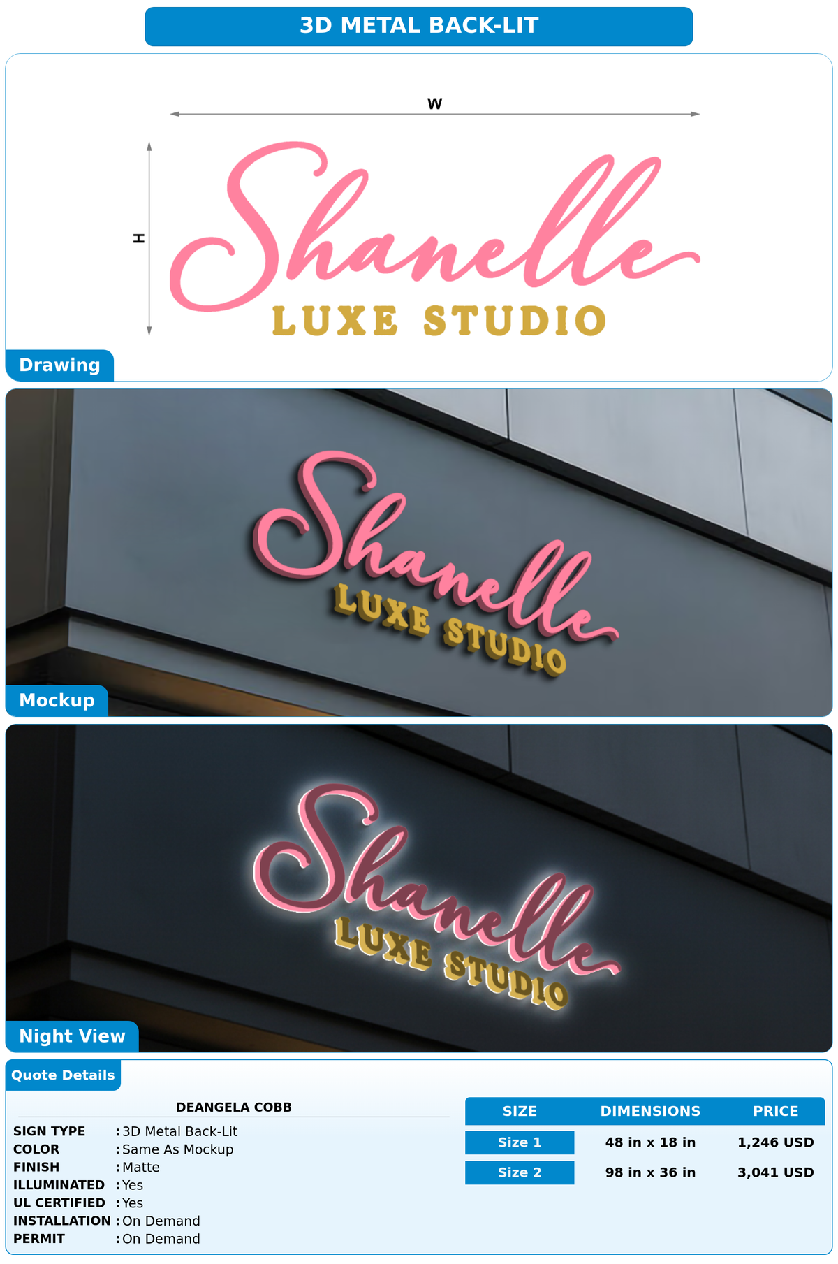 CUSTOM MOCKUP SIGN FOR DeAngela Cobb
